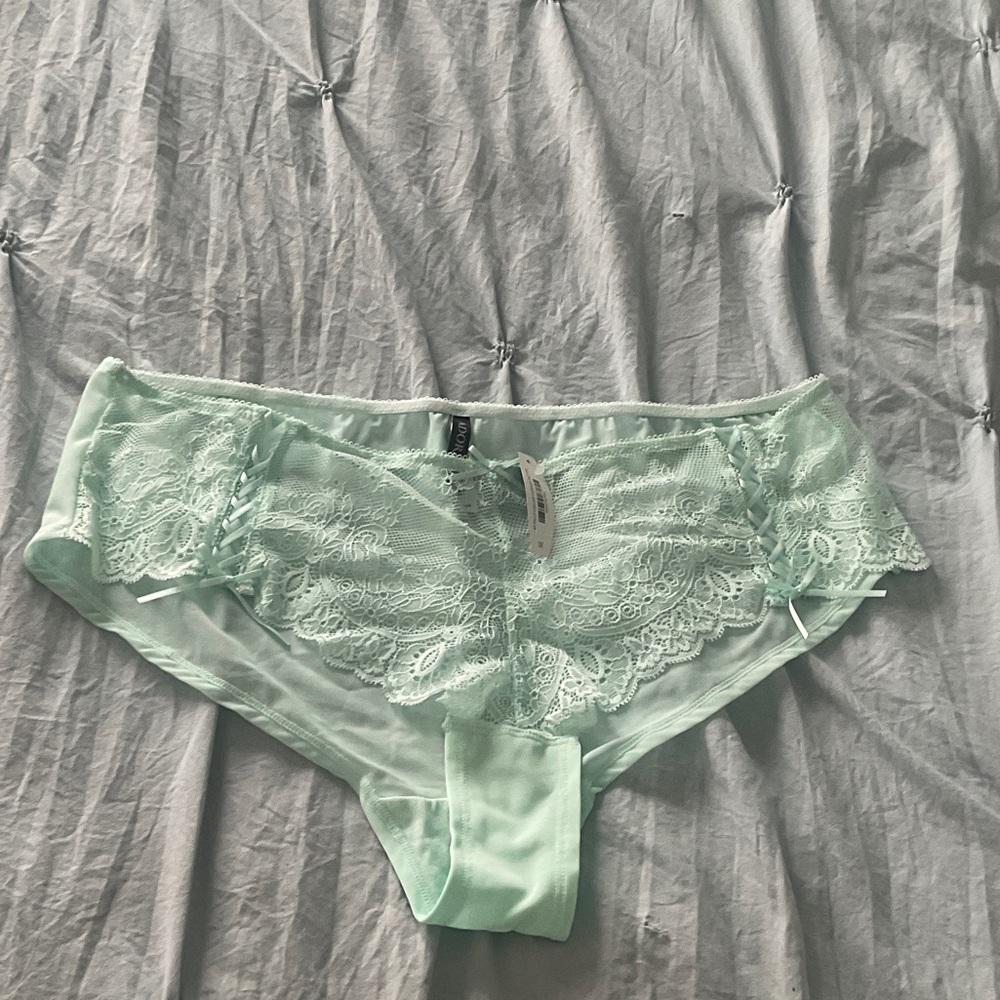 NWT *Adore Me Sz 0X Lace Hip hugger Panty  in Mint Green